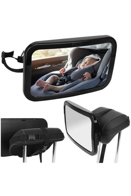 Oglinda auto retrovizoare, supravegherea copilului din spate, rotativa 360 grade, 30x20 cm