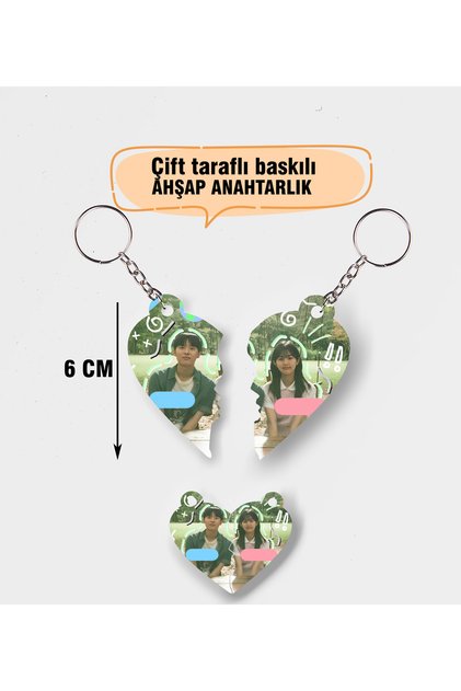 Twinkling WatermelonYi chan x yoon cheong ah 2li Kalpli Çift Anahtarlığı - İkili anahtarlık Kdrama