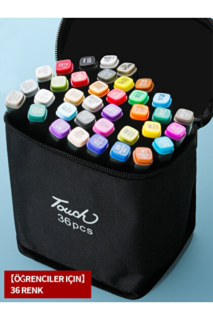 Genel Markalar MONA LISA TM1-12 TOUCHBLACK ÇİFT UÇLU MARKER SAPLI