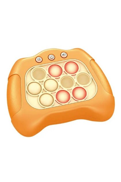 Joc Pop It Flippy, interactiv, antistres, cu baterii, ABS/silicon, portocaliu, 12x10x5.8 cm