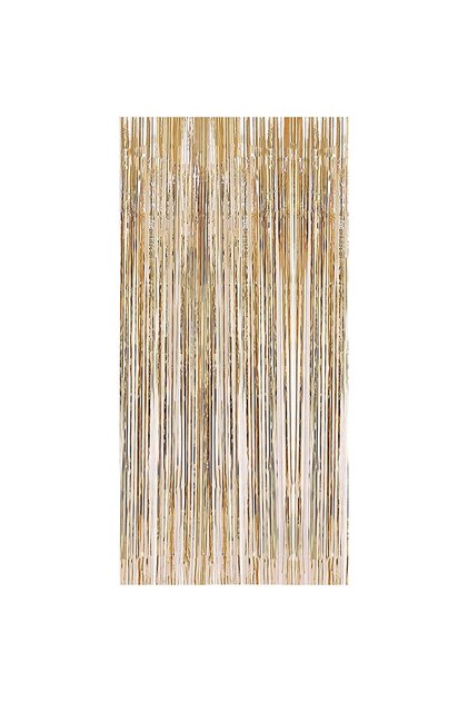 Perdea cu franjuri, extensibilă, decor pentru petrecere, fundal foto, colorată, dimensiune 100x200 cm, auriu șampanie