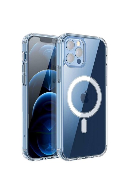 Husă de protecție pentru iPhone 11 MagSafe, 2 în 1 încărcare și magnet, Transparentă