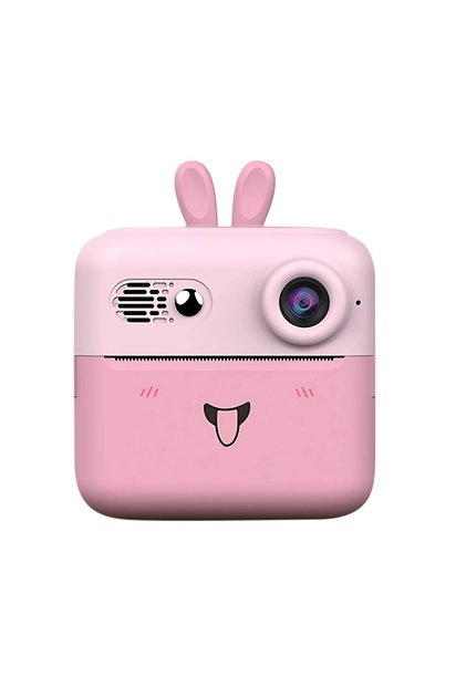 Camera Instantanee pentru Copii Flippy, Printare, Bluetooth, iOS/Android, Imprimare APP, Iepure, Roz