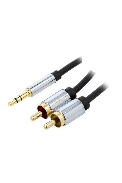 Cablu audio STEREO Jack 3.5 mm - 2x RCA 0.5m ecranat aurit BCFBD