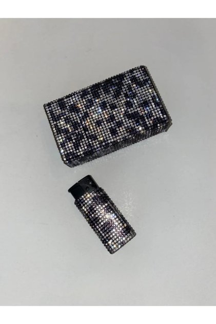 Sigaralık Ve Çakmak Seti 2 Ikıncı Kalıte (BLACK&WHİTE LEOPAR SET)