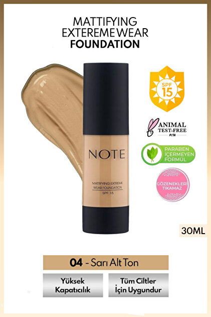 T ⭐︎新品⭐︎NNE grinding foundation neutral Note Cosmetics Mattifying Extreme Wear Foundation 02 Natural Beige