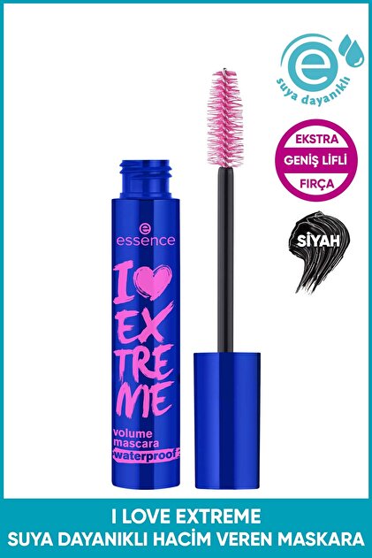 アイケア EXTREME LIFT MASCARA & Biotin SERUM  Essence Siyah Maskara - I Love Extreme Mascara 4250947543214