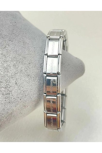 Steel Silver Color Bracelet Charm Italian Style Steel Nomination Bracelet Model
