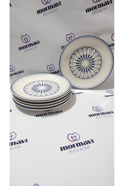 Güral Porcelain Digital 6 Pcs 25 cm Service Plate