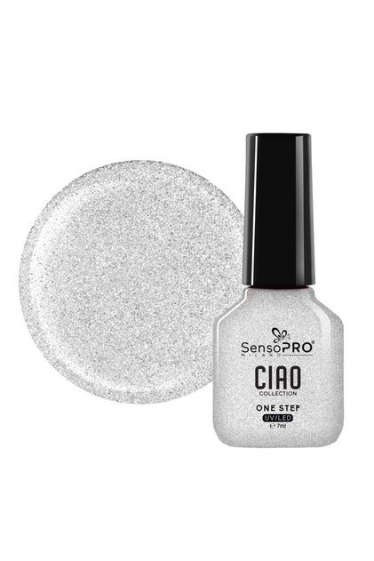 Oja semipermanentă într-un singur pas SensoPRO Milano, Colecția CIAO - Silver Euphoria 7ml