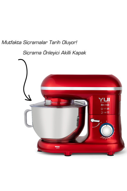 Yui M108 Easy Chef Hamur Yoğurma Makinesi Stand Mikseri Kırmızı