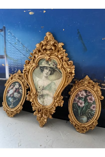 Vintage tarzı dekoratif duvar pano 3lü set