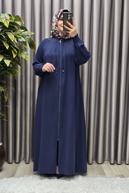 Women's Hijab Clothing Large Size Crepe Ferace with Nur Robe