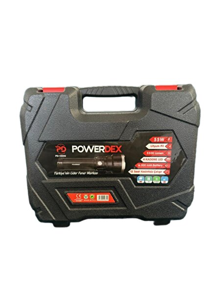 powerdex Pd-13000 55 Watt 5500 Lümen Profesyonel Büyük Şarjlı El