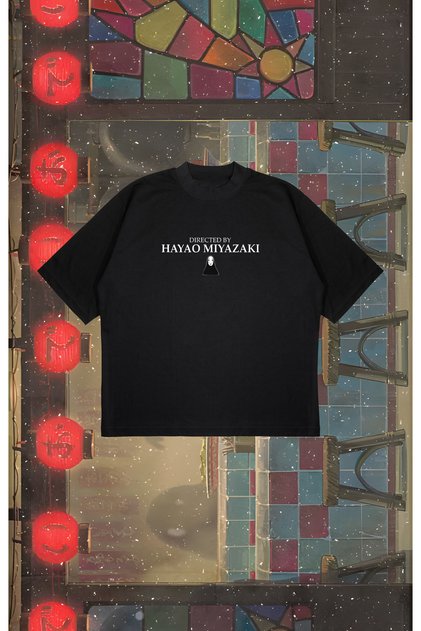 Directed by Hayao Miyazaki Printed Oversize Unisex Cotton Breathable Thick Fabric