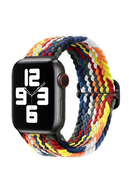 Curea Solo Loop, elastică, Apple Watch, reglabilă, textilă, multicoloră - 44/45/46/49 mm