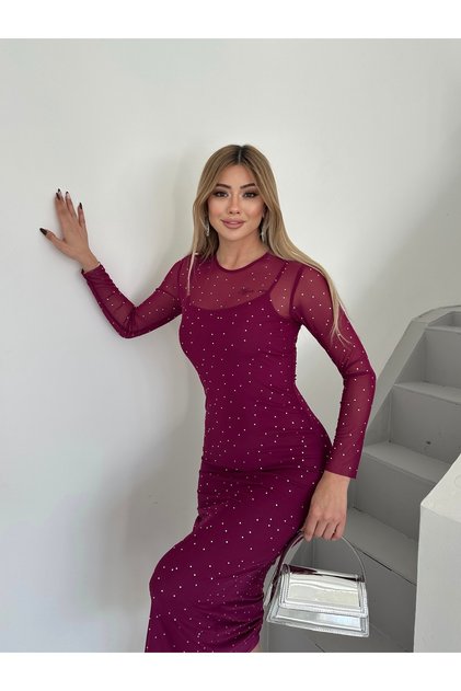 Full Jewelled Tulle Dress