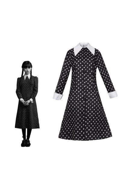 Φόρεμα αποκριάτικου Halloween, μοντέλο Wednesday Addams, γυναικείο, μέγεθος L