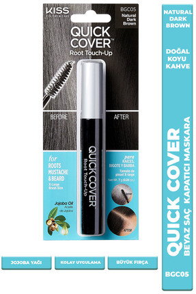 Kiss Quick Cover Beyazlar Için Anında Kapatıcı Saç Maskarası