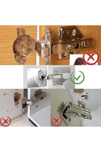 Set de 2 elemente de reparare a balamalelor, oțel inoxidabil, argintiu