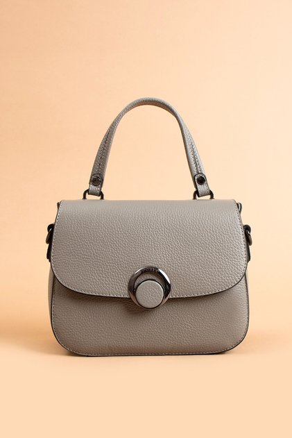 Handmade Italian Style 100% Real Genuine Leather Women's Soft Long Strap Clamshell Handbag - 20284