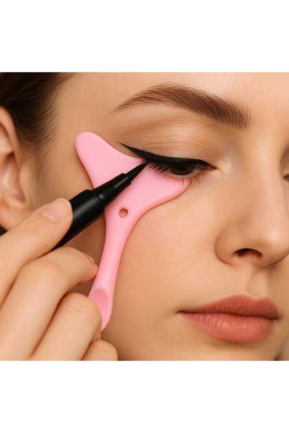 Makyaj Kılavuz Aparatı Eyeliner Çekme Aparatı Ruj Çizimi Maskara Rehberi
