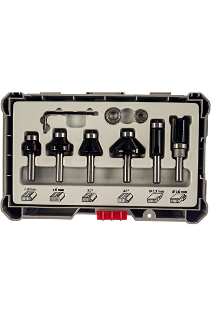 Bosch Freze Seti Karışık 8mm (6 PARÇA) - Fiyatı, Yorumları