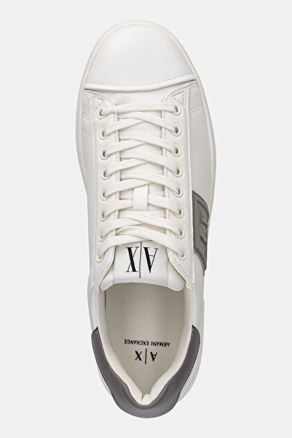 Armani Exchange Erkek Rahat Düz Taban AX Logolu Beyaz Sneaker