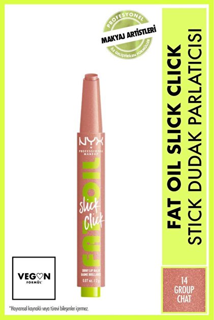 NYX Professional Makeup Fat Oil Slick Click Parlatıcı Dudak Balmı