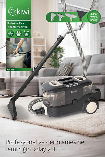 Kiwi Kcc-4325w Koltuk Ve Halı Yıkama Makinesi Siyah - Fiyatı