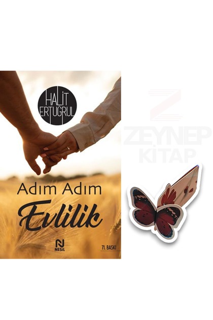 Adım Adım Evlilik - Halit Ertuğrul (Special Design Butterfly Bookmark Gift)