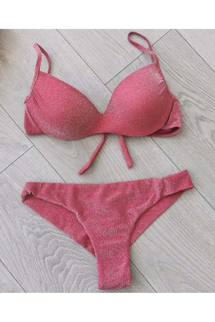 Costum de baie din doua piese Shimming Beauty Red