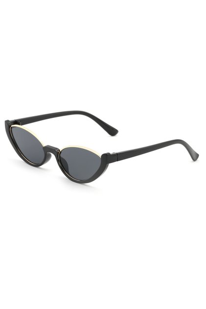 Cat Eye Design Black Frame Black Glass Women's Sunglasses