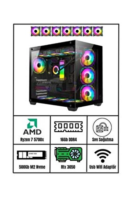 RAMTECH BİLGİSAYAR RMT1604 Ryzen 7 5700X 16GB RAM 512GB M.2 Nvme