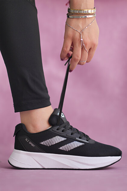 SOLAZER Femei - Pantofi sport alb-negru Pantofi sport casual 052