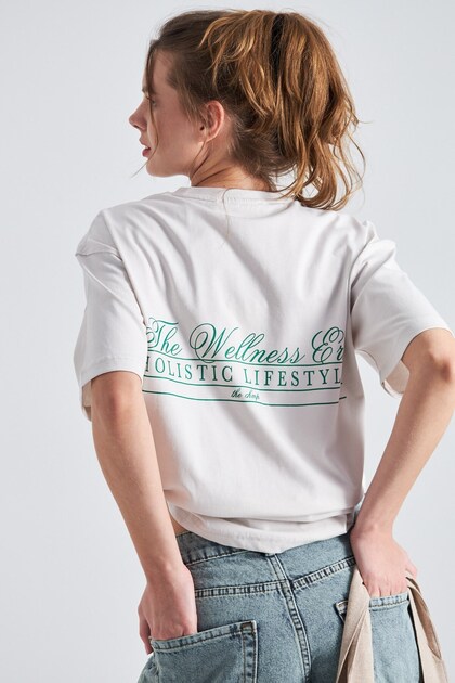 The Wellness Era Printed 100% Cotton Oversize Women's T-Shirt