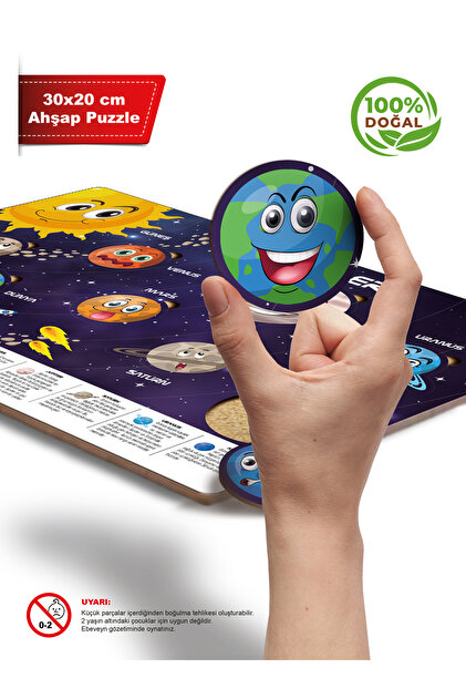 TIME TABLE Montessori Solar Sistem Gezegenler Eğitici Ahşap Bultak