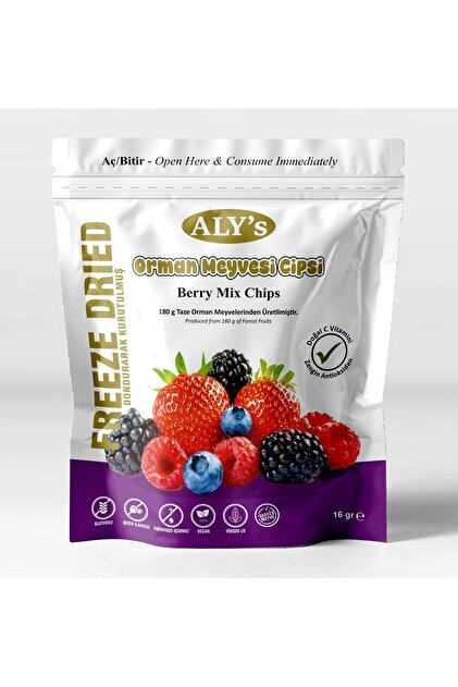 Aly's orman meyve Kuru Cipsi - Dondurularak Kurutulmuş Freeze