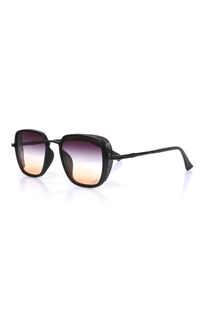 Rectangular Black Unisex Sunglasses Ae2033c12