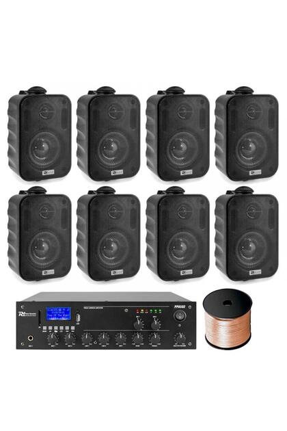 Sistem sonorizare 2 zone 8 boxe exterior, bluetooth, USB