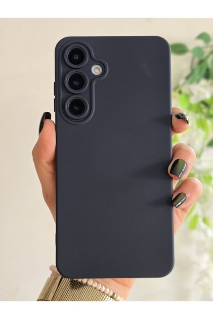 Samsung Galaxy S24 Fe Compatible Velvet Inside Dark Blue Phone Case