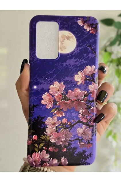 Oppo A16 / Oppo A55 Compatible Artistic Scenic Pink Flowers Pattern Clear Phone Case
