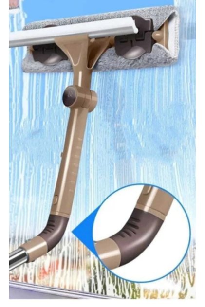 Bendable Long Size Glass Cleaning Apparatus Rotatable Telescopic Glass Wiper