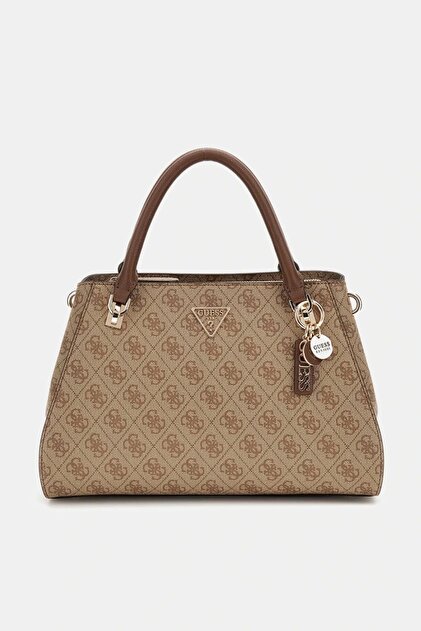 Guess NOELLE LUXURY SATCHEL Kadın Kahverengi El Çantası