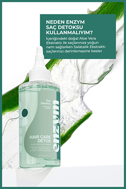 アスモケア ENZYM COSMETICS Doğal Saç Bakım Detoksu Besleyici Aloe Vera Ve
