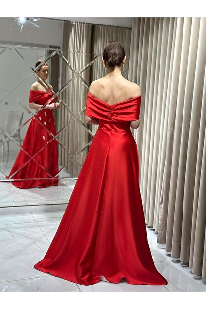 red dress with stones Sherri Hill Hot Stone Ruffle Slit Prom Dress 56992