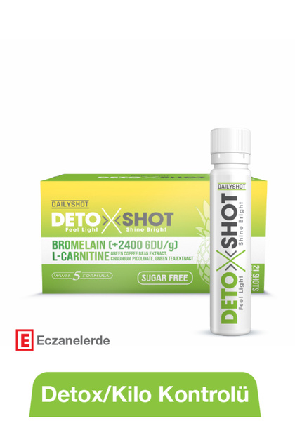 DAILYSHOT Detoxshot Bromelain, L-Carnitine, Krom, Detox Shot