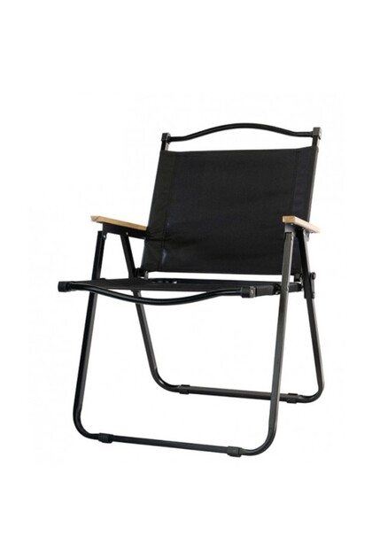 Scaun de camping, aluminiu, pliabil, rabatabil, 52 x 53 x 80 cm, negru