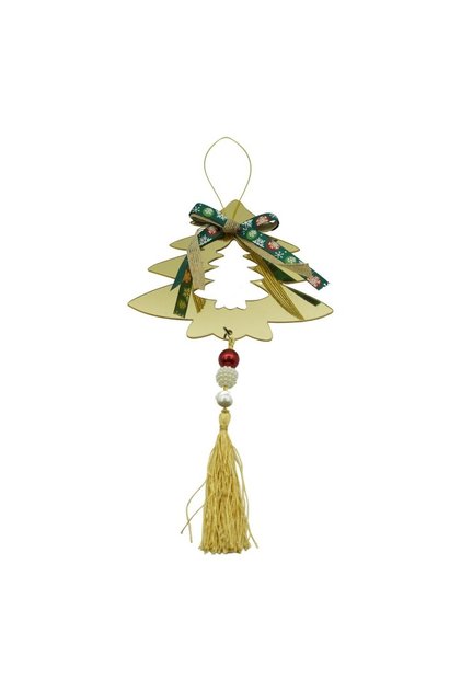 Ornament de Brad, Acril, 14 cm, DANEX, Auriu