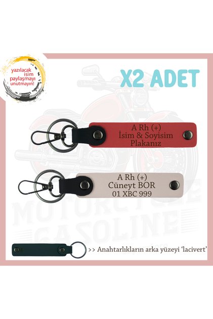 Name Plate and a Rh (+) Blood Group Written 2 Keychain, Pomegranate Flower-Powder-Laci, Motor Enthusiasts